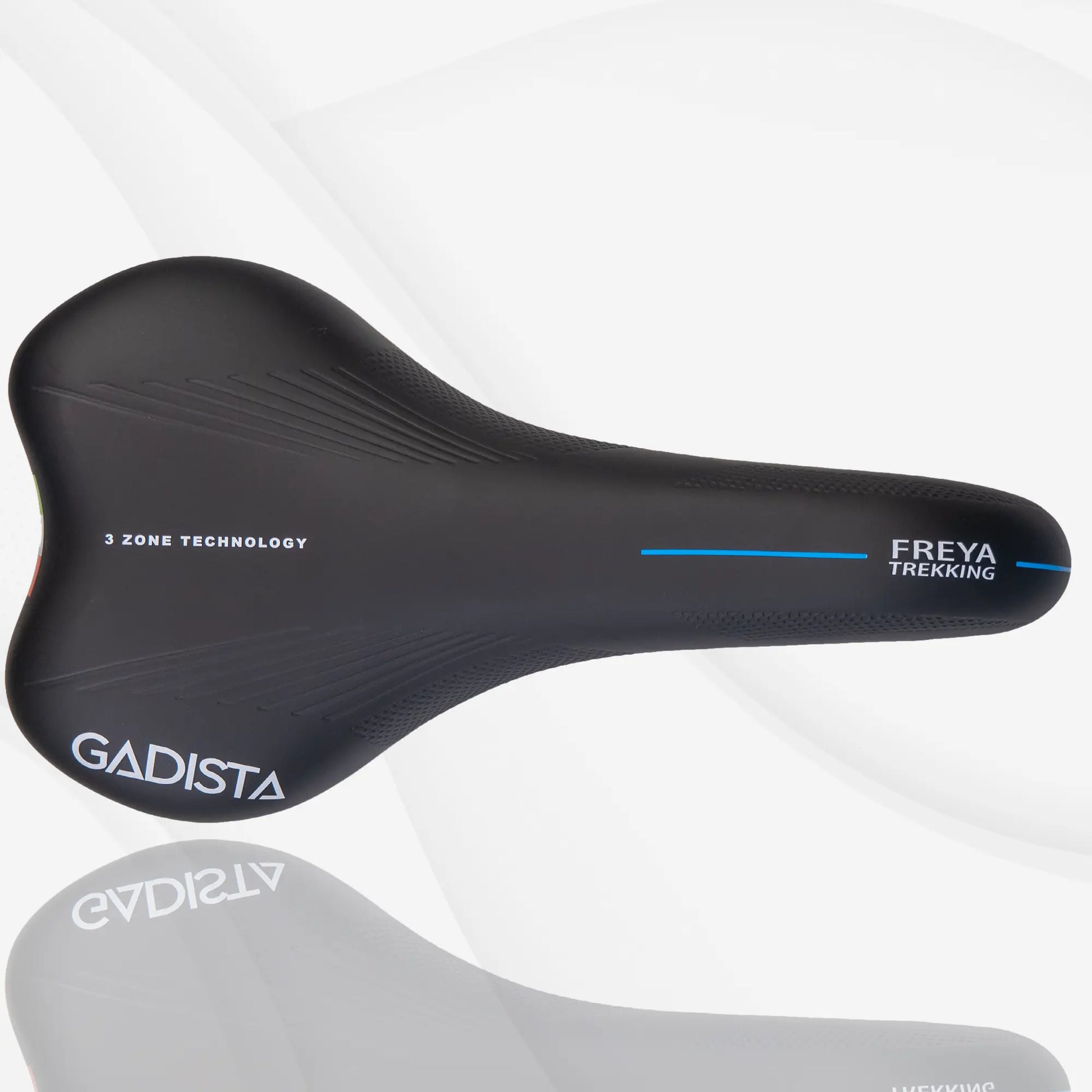 Selle velo FREYA ultra confortable fait mains en ITALIE avec technologie brevetée 3ZONES. Usage VTT, GRAVEL, vélo électrique. GADISTA