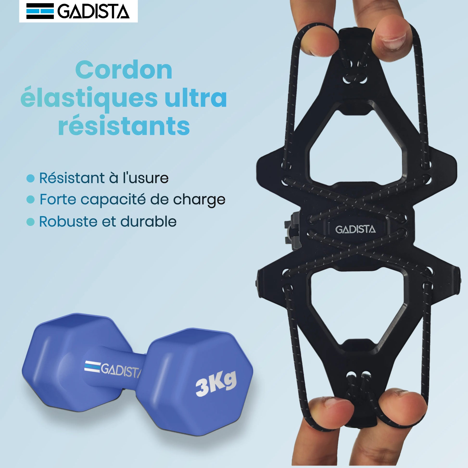 Support Telephone Velo jusqu'a 7 pouces, Fixation innovante. Rotation 360° GADISTA