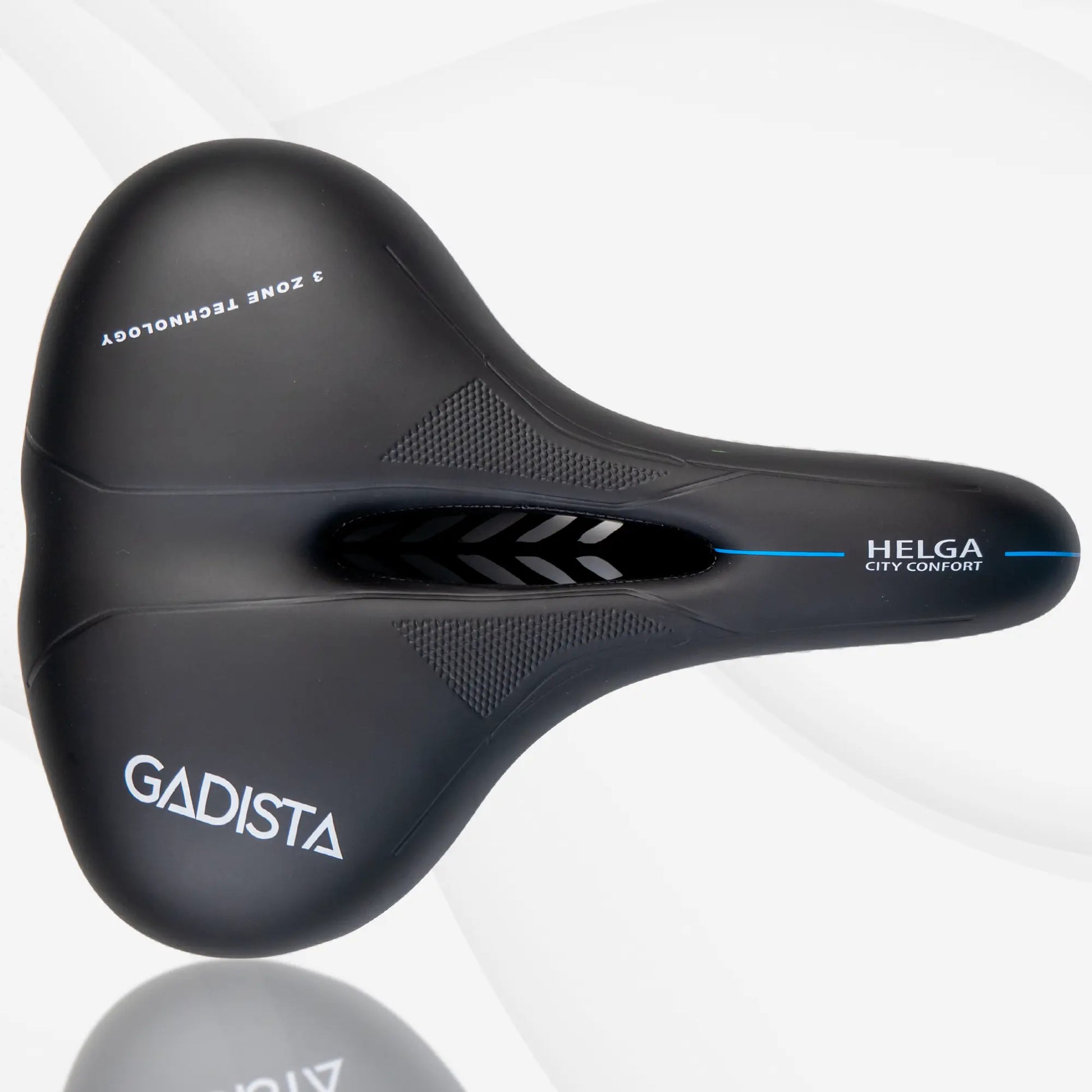 Selle velo HELGA ultra confortable fait mains en ITALIE avec technologie brevetée 3ZONE, usage velo appartement / vélo électrique GADISTA